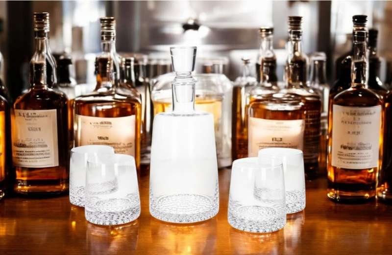 Danny home Whiskey Decanter with Glasses Set-5Pcs
