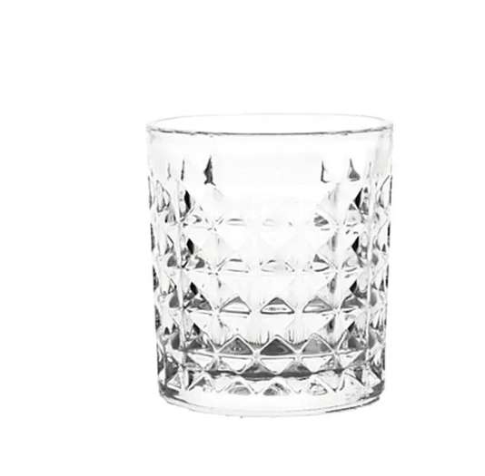 Extra Thick Bottom Crystal Diamond Cheap Whiskey Glass  pack 6 pcs