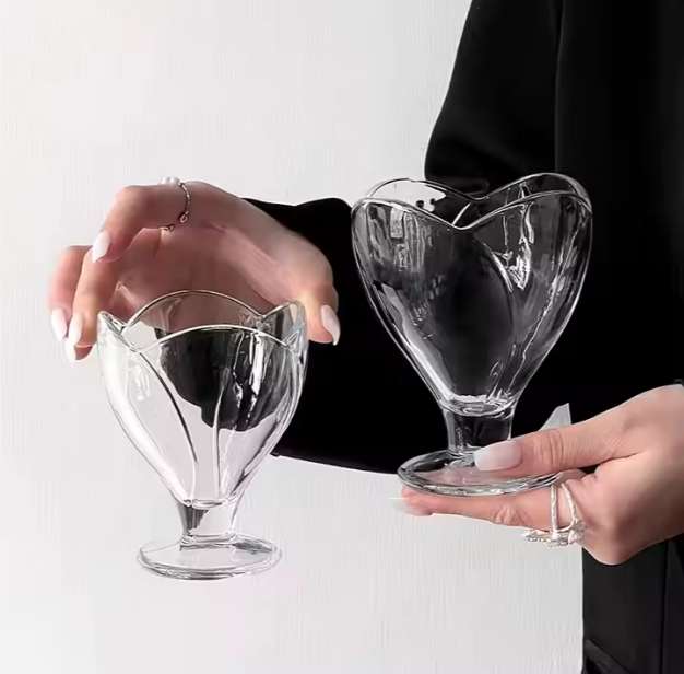 Petal glass creative summer cold drink cup  pack 6 pcs