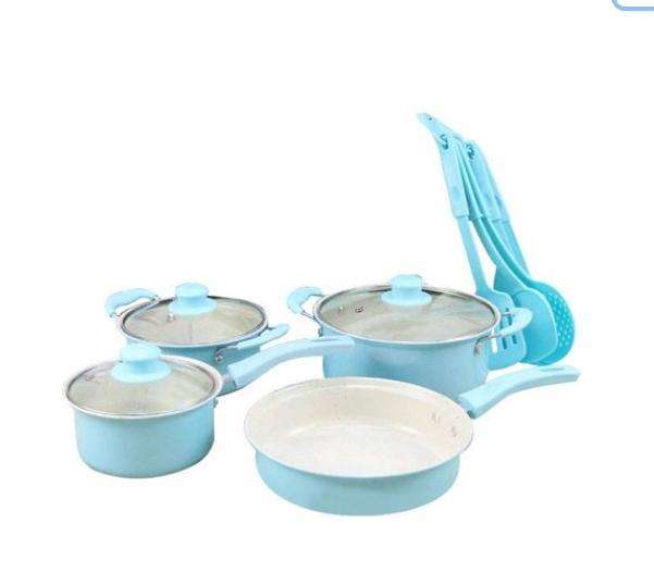 Non-Stick Cookware Set - Blue - 13 Piece
