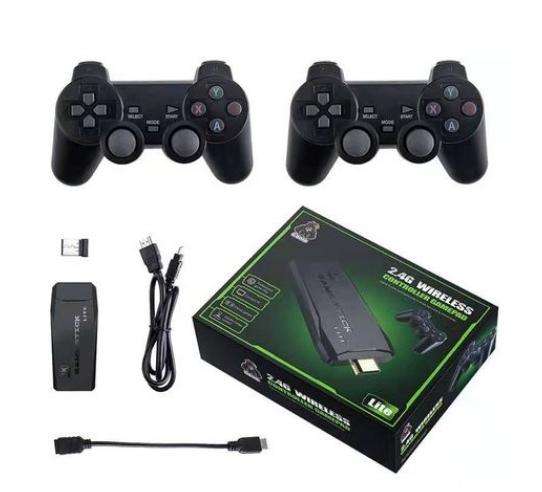 2.4G 4K Ultra HD HDMI Game Stick + 2 x Wireless Controllers Gamepad