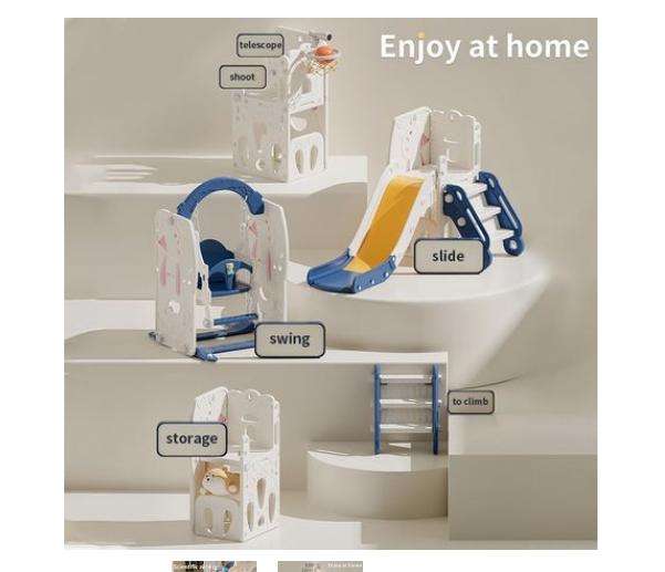 Slide and Swing Playset for Toddlers