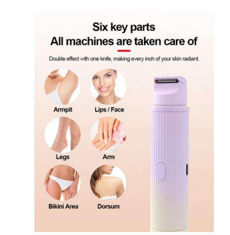 Gradient purple Dual-Head Women's Electric Hair Trimmer for Full Body