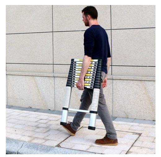 Various Sizes Telescoping Aluminum Extension Ladder for Outdoor Indoor Use