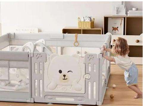 2-in-1 Baby Fabric Indoor Children's Playpen Fence