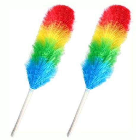 Magic Duster - Synthetic Multi-Colour Cleaning Feather Duster - 2 Pack