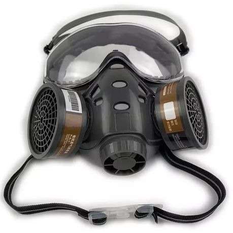 Gas Mask With Safety Goggles, Dust Respirator With Activated Carbon Filter