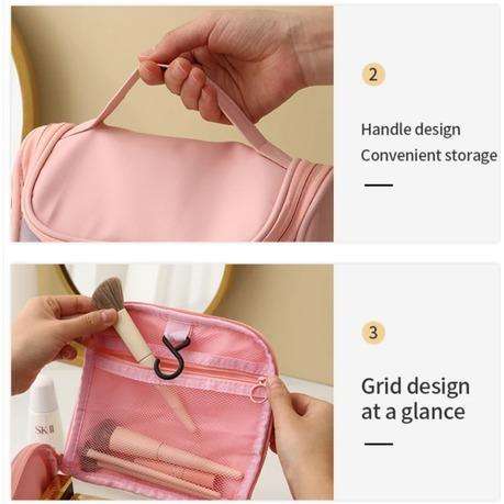 Portable Waterproof Cosmetic Travel Bag With Hanging Hook RE-10