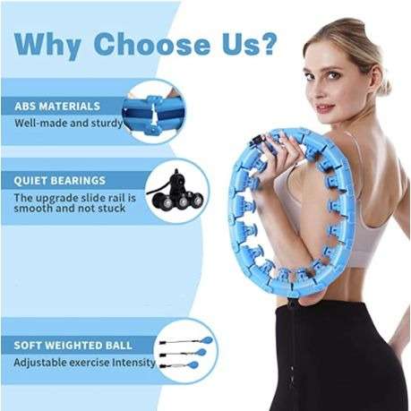 Waist Toning Adjustable Weighted Hula Hoop