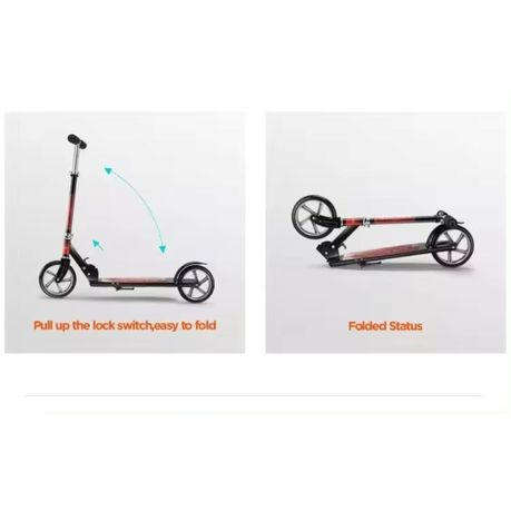 Folding Aluminum Adult Kick Scooter Two Big Wheel Street Scooter