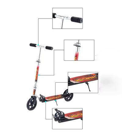 Folding Aluminum Adult Kick Scooter Two Big Wheel Street Scooter