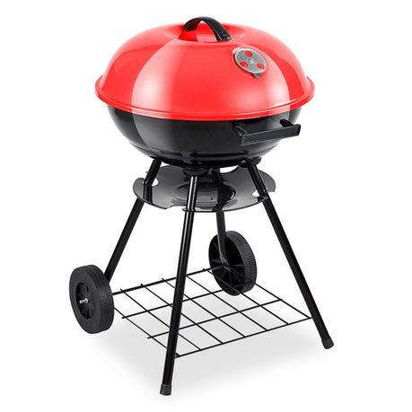 Large Outdoor Kettle Charcoal Grill BBQ Braai with Wheels (57cm)