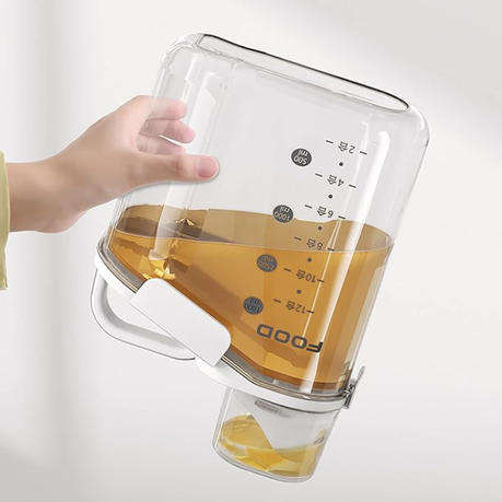2-Pack Airtight Food Storage Containers with Measuring Cups (Lids)