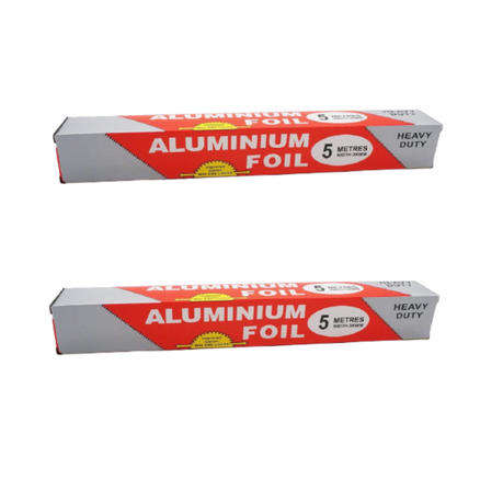Heavy Duty Aluminium Foil - 5m - 2PACK