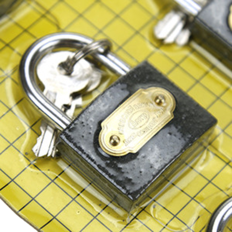 Padlock Steel Iron Lock Set of 12 Pieces