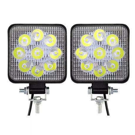27W 3.5" Square Car Irradiation Lamp 2Piece