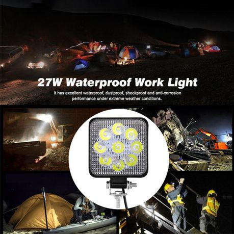 27W 3.5" Square Car Irradiation Lamp 2Piece