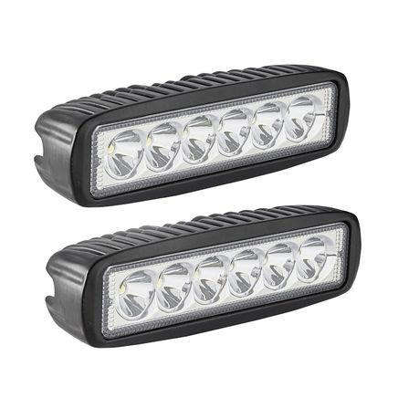 18W Spot Work Light Strip,Jeep Off-road Light Bar Waterproof for 2