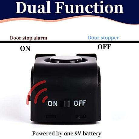 Door Stop Alarm, Door Stopper with 120DB Security Alarm (Pack of 4)