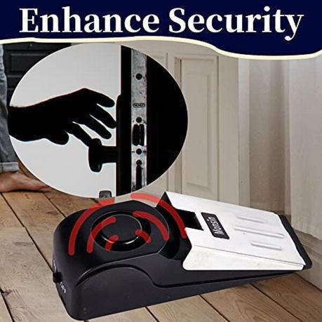 Door Stop Alarm, Door Stopper with 120DB Security Alarm (Pack of 4)