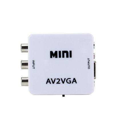 ZATECH 1080P Mini Video Converter RCA AV to VGA Video Converter