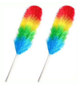 Magic Duster - Synthetic Multi-Colour Cleaning Feather Duster - 2 Pack