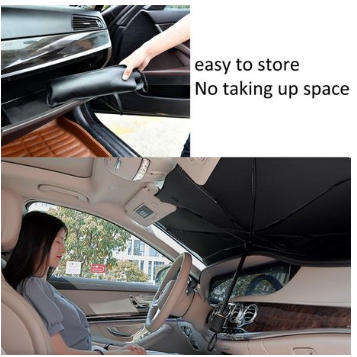 2 x Car Windshield Sun Shade Foldable Umbrella