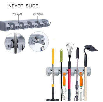 Mop Broom Holder Wall Mounted Tool Organizer Storage Rack
