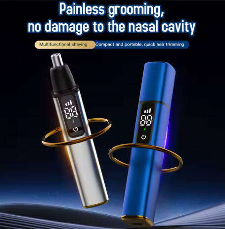 Wireless Rechargeable LCD Screen Painless Electric Ear Face Eyebrow Nose Hair Removal Trimmer