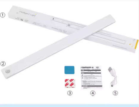Operated Magnetic USB Rechargeable Led Motion Sensor Light Indoor for Kitchen Wardrobe, Porch