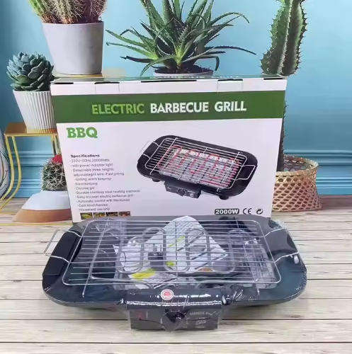 Portable Electric Barbecue Grill  Smokeless, Adjustable Temperature, Non-Stick Surface