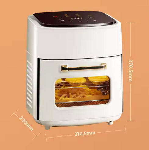 GAESHOW Air Fryer, Hot Air Fryer with Digital LED Touch Screen, 15L 3-Layer Fryer without Oil, 2-in-