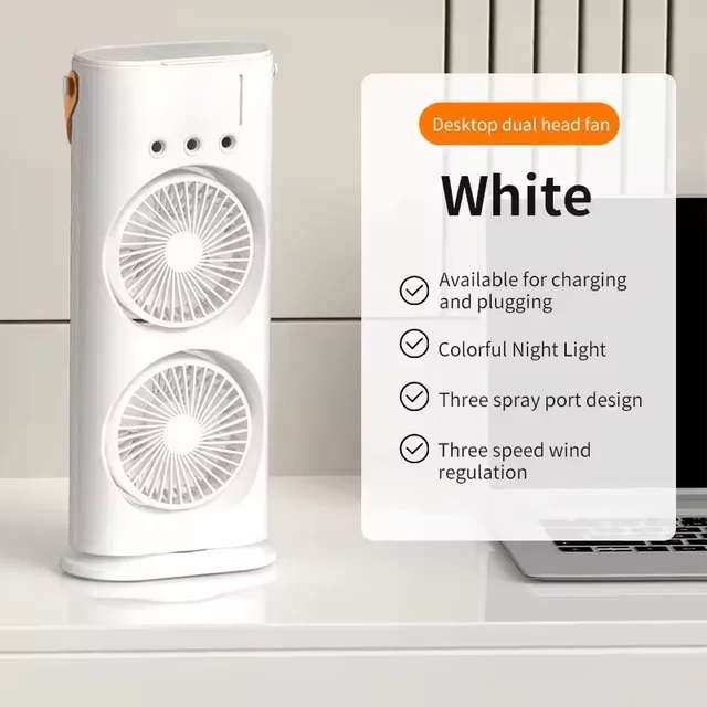 Double-Ended Spray Fan USB Rechargeable with Remote