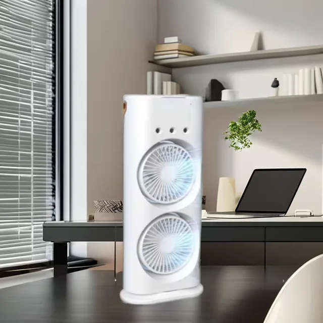 Double-Ended Spray Fan USB Rechargeable with Remote