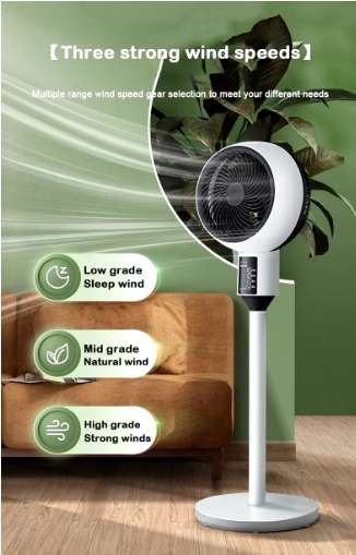 12-hour timer adjustable fresh air circulation fan for whole room