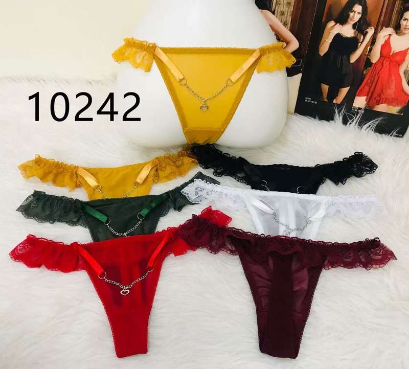 Women's Lace Thong Strappy Underwear Panties Pack of 6