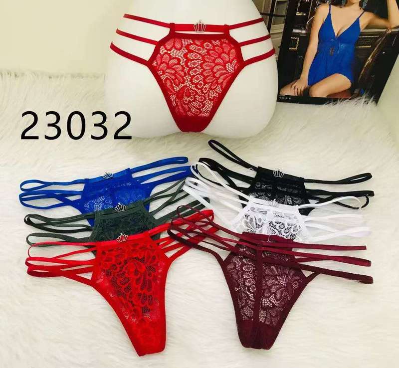 Women's Lace Thong Strappy Underwear Panties Pack of 6