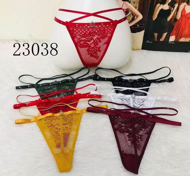 Women's Lace Thong Strappy Underwear Panties Pack of 6