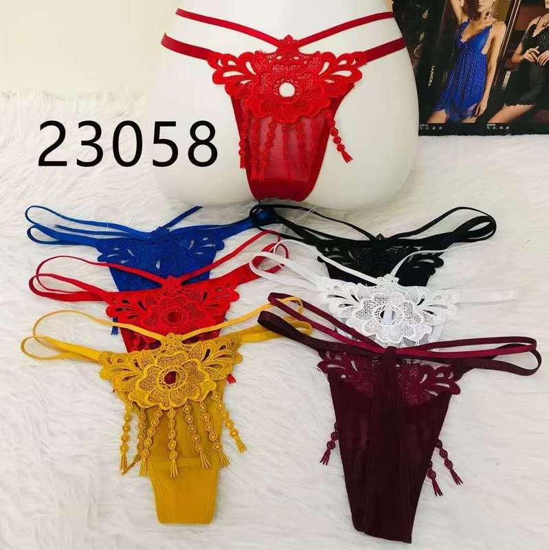 Women's Lace Thong Strappy Underwear Panties Pack of 6