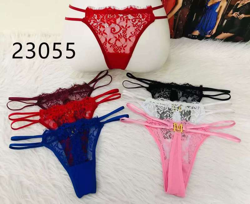 Women's Lace Thong Strappy Underwear Panties Pack of 6
