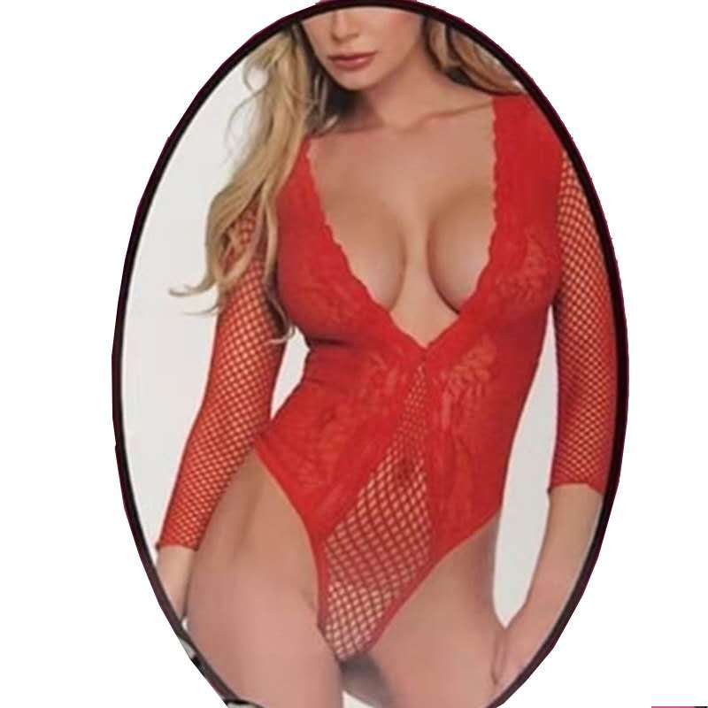 Women Sexy Fishnet Body Stocking  Lingerie Set