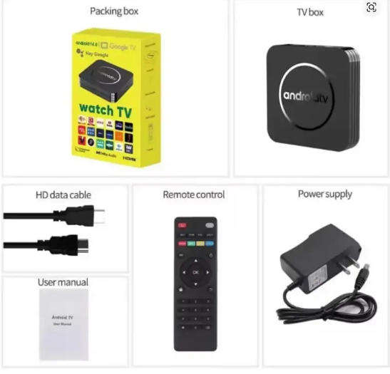 Google TV Android 14.0 Watch TV Box 4K Ultra