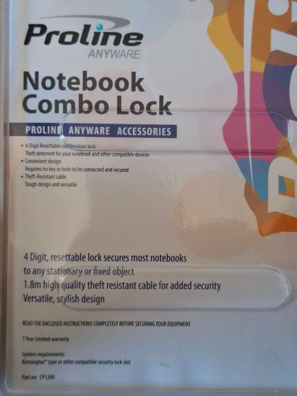 Proline Notebook Combo Lock