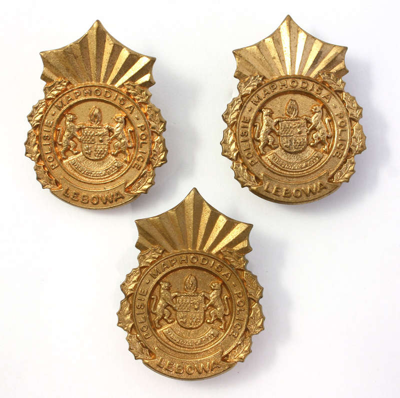 Lebowa Police Cap Badge x 3 - Homelands