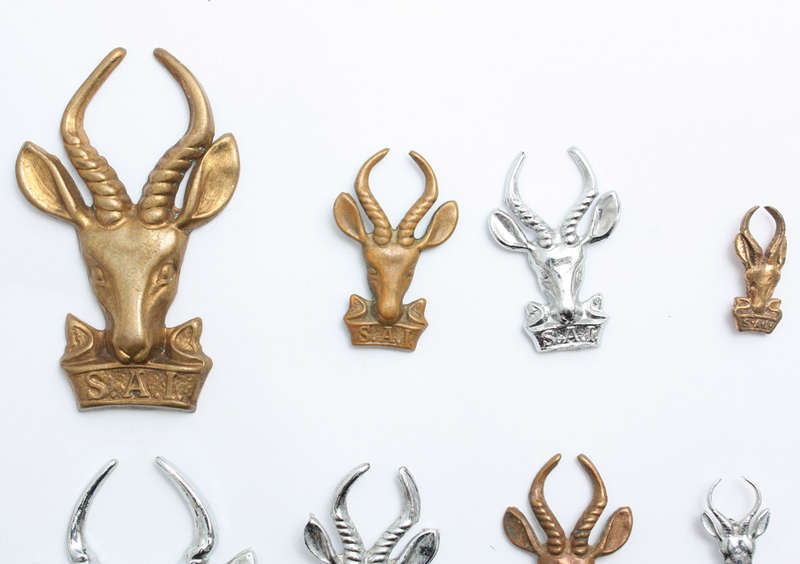 South African Infantry Bokkie Badges x 10 - SADF