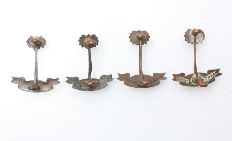 Royal West African Frontier Force (R.W.A.F.F.) collar badges x 4
