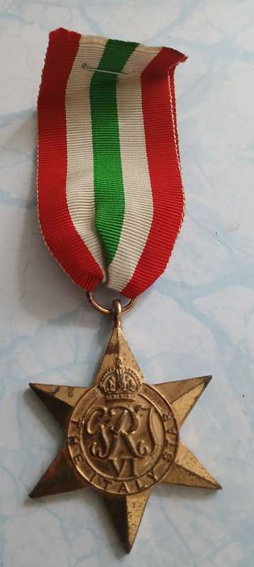 WW2 Italy Star - named