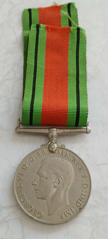 WW2 Era Defence Medal, full size, unnamed.