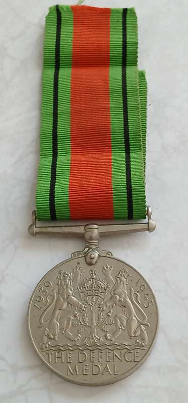 WW2 Era Defence Medal, full size, unnamed.