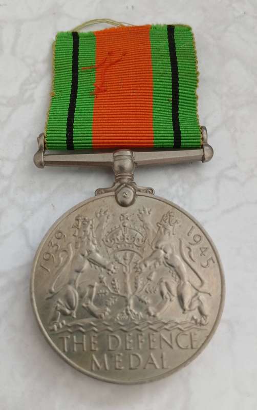WW2 Era Defence Medal, full size, unnamed.
